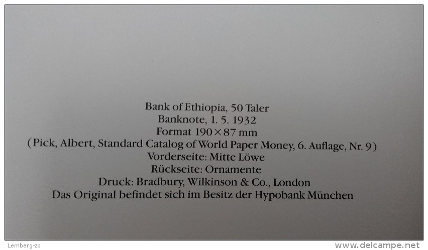 Athiopien / Ethiopia - 50 Taler 1932 COPY Lemberg-Zp - Ethiopie