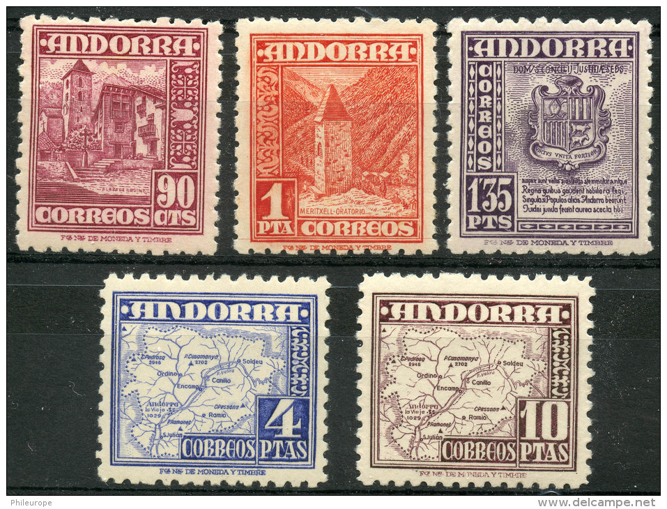 Andorre (1948) N 48 à 51 * (charniere) - Andere & Zonder Classificatie