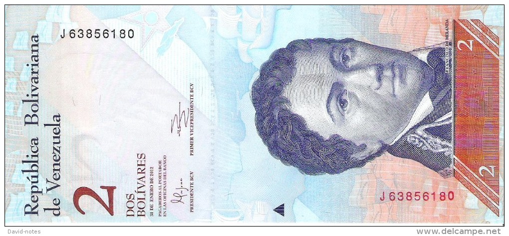 Venezuela  - Pick 88d - 2 Bolivares 2012 - Unc - Venezuela