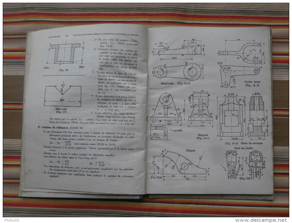 AIDE MEMOIRE de l'eleve dessinateur M. NORBERT NIMES   1938