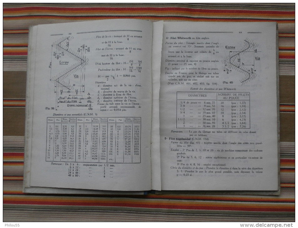 AIDE MEMOIRE de l'eleve dessinateur M. NORBERT NIMES   1938