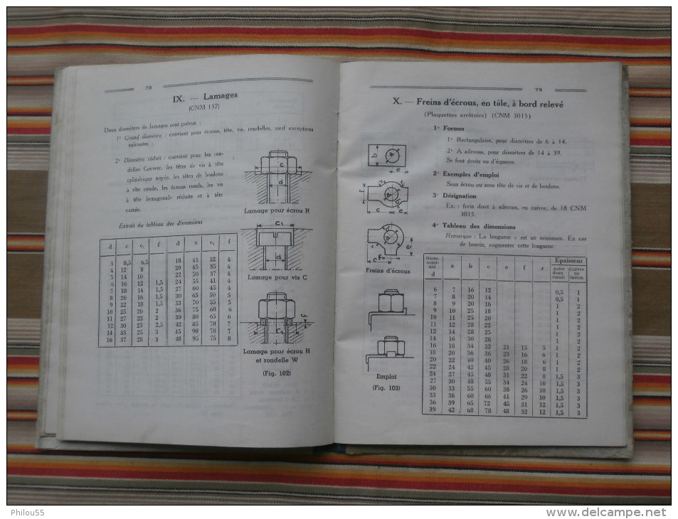 AIDE MEMOIRE de l'eleve dessinateur M. NORBERT NIMES   1938