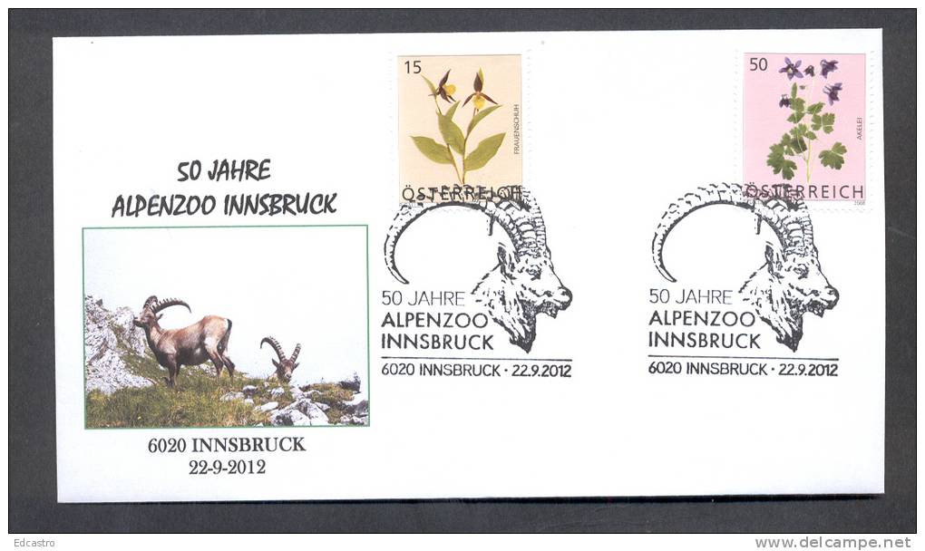 6.- AUSTRIA 2012. SPECIAL POSTMARK. IBIX. ALPENZOO. INNSBRUCK - Autres & Non Classés