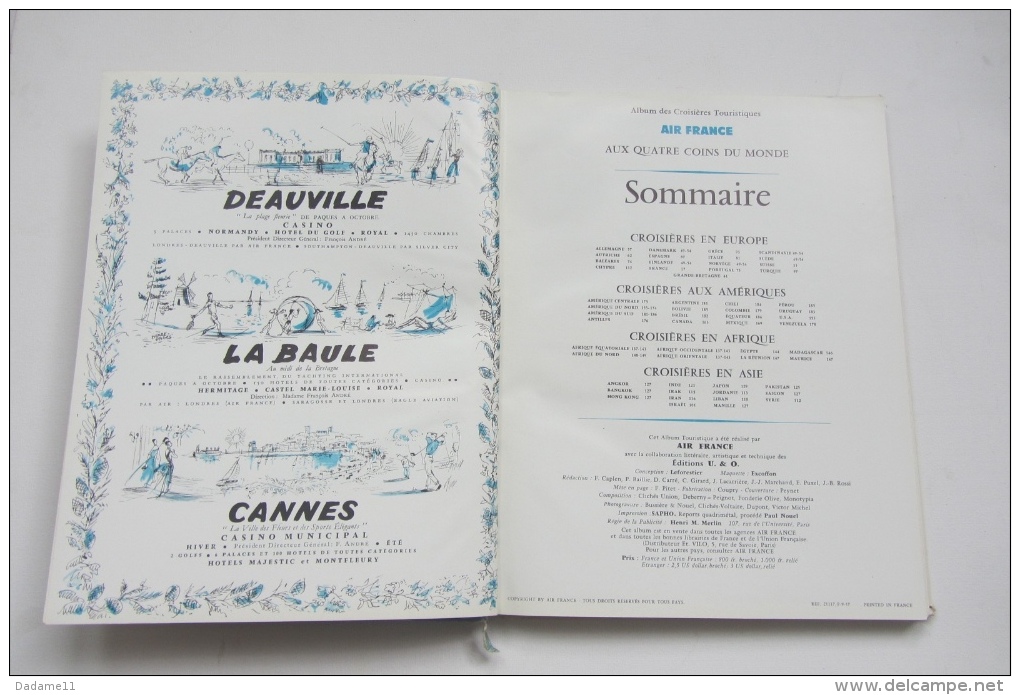 Rare  Album Touristique Des Croisières Touristiques  Air France 1957 - Autres & Non Classés
