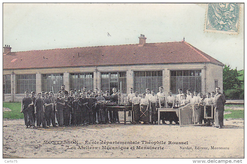 Montesson 78 - Ecole Théophile Roussel - Ateliers Mécanique Et Menuiserie - Editeur Nardot - RARE - Montesson