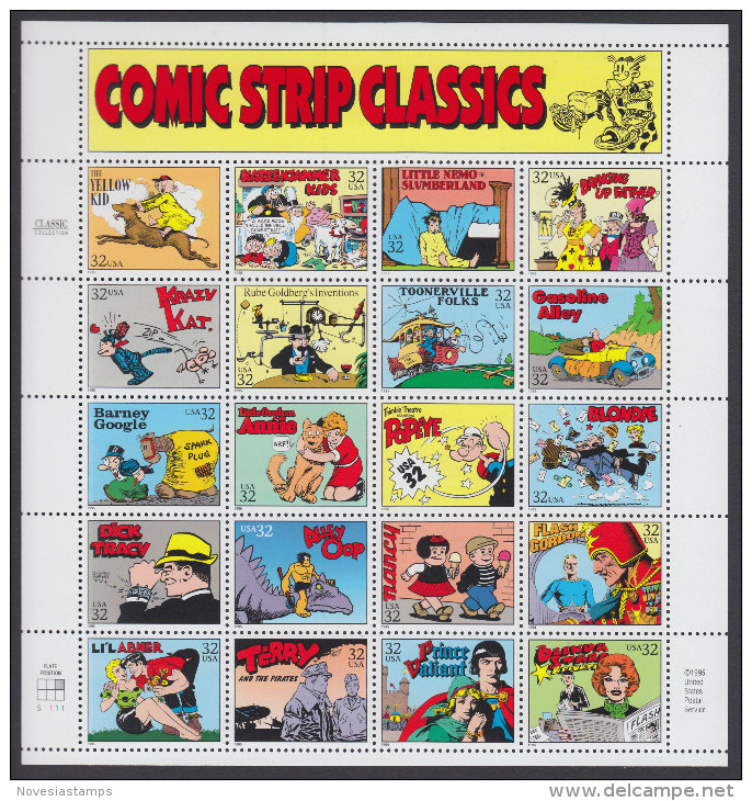 !a! USA Sc# 3000 MNH SHEET(20) (a03) - Comic Strips Classic - Fogli Completi