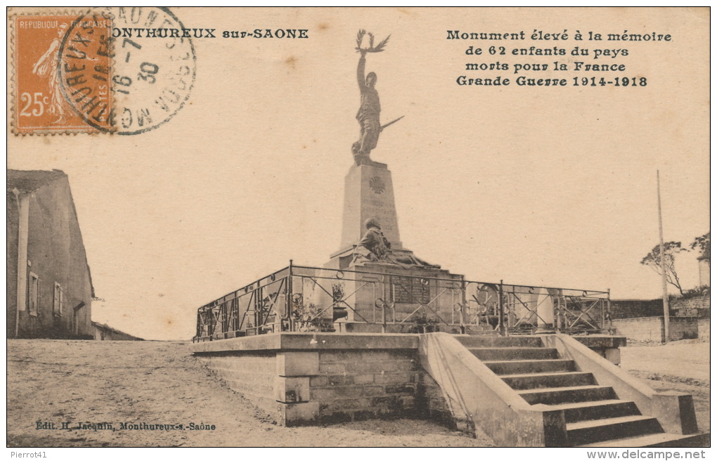 MONTHUREUX SUR SAONE - Le Monument Aux Morts - Monthureux Sur Saone