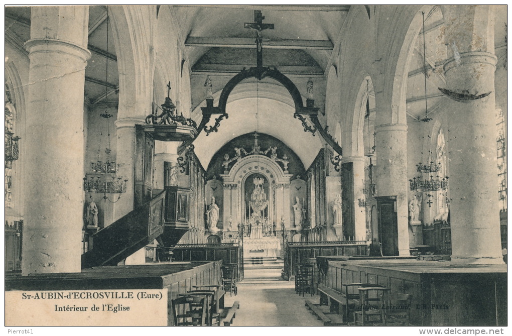 SAINT AUBIN D'ECROSVILLE - Intérieur De L'Église - Saint-Aubin-d'Ecrosville