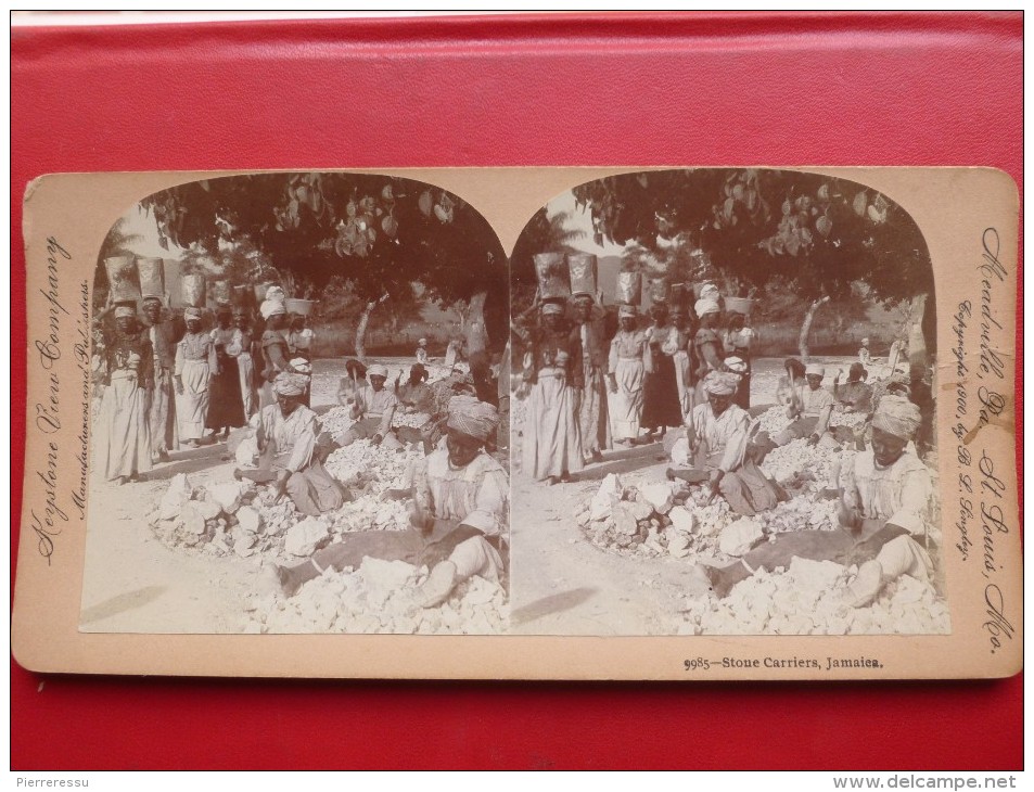 JAMAIQUE TAILLEURS DE PIERRES PHOTO STEREO - Stereoscopio