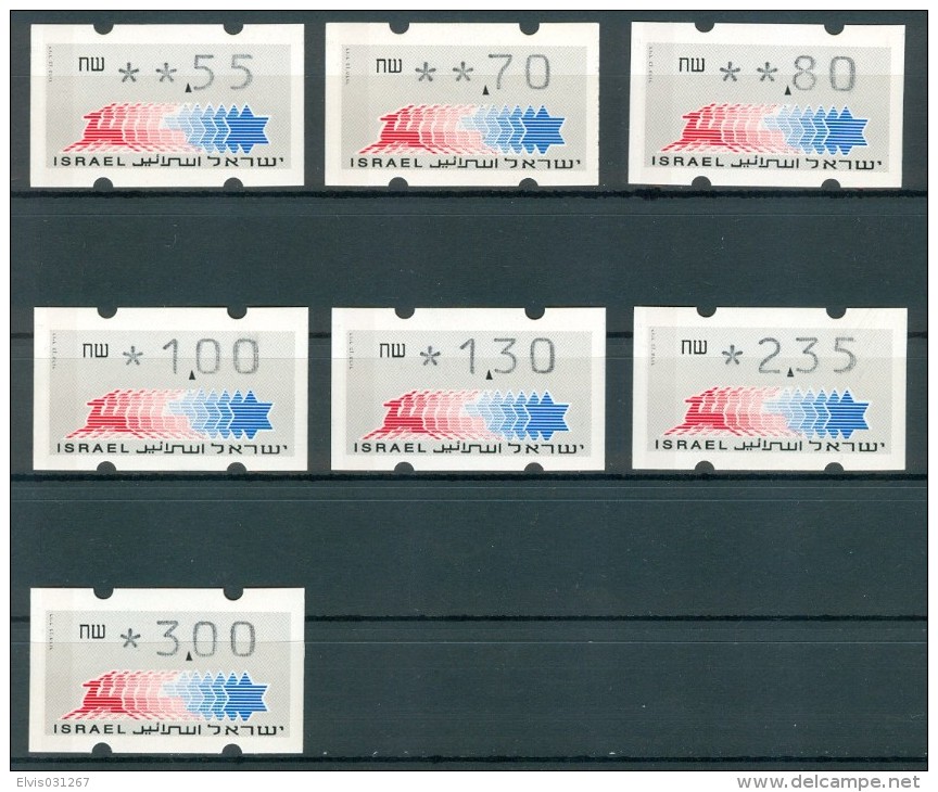 Israel MACHINE LABELS - KLUSSENDORF - 1990, Mint Condition - Franking Labels