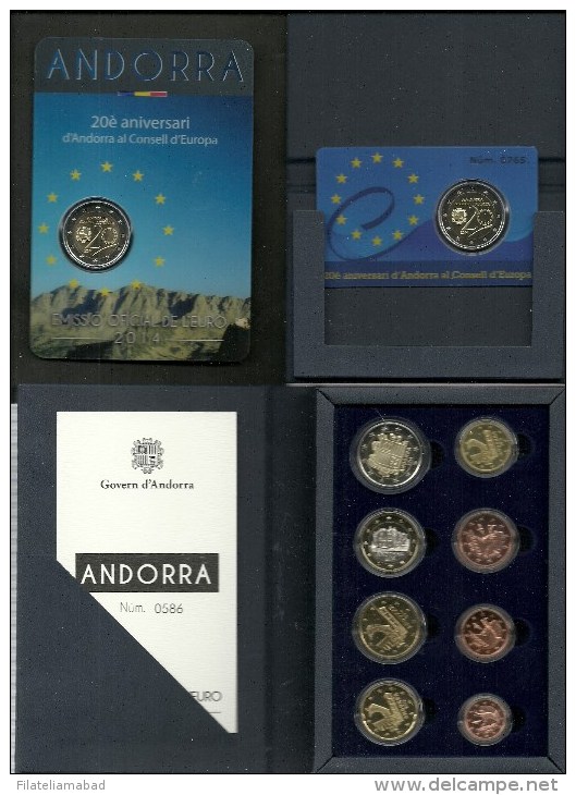EUROPA  ANDORRA TODAS LAS  MONEDAS DE EUROS EMITEIDADAS EN ANDORRA HASTA EL MOMENTO. - Andorra