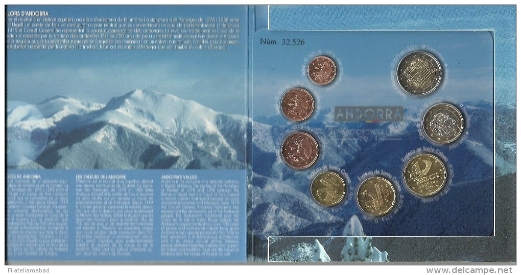 EUROPA  ANDORRA TODAS LAS  MONEDAS DE EUROS EMITEIDADAS EN ANDORRA HASTA EL MOMENTO. - Andorra