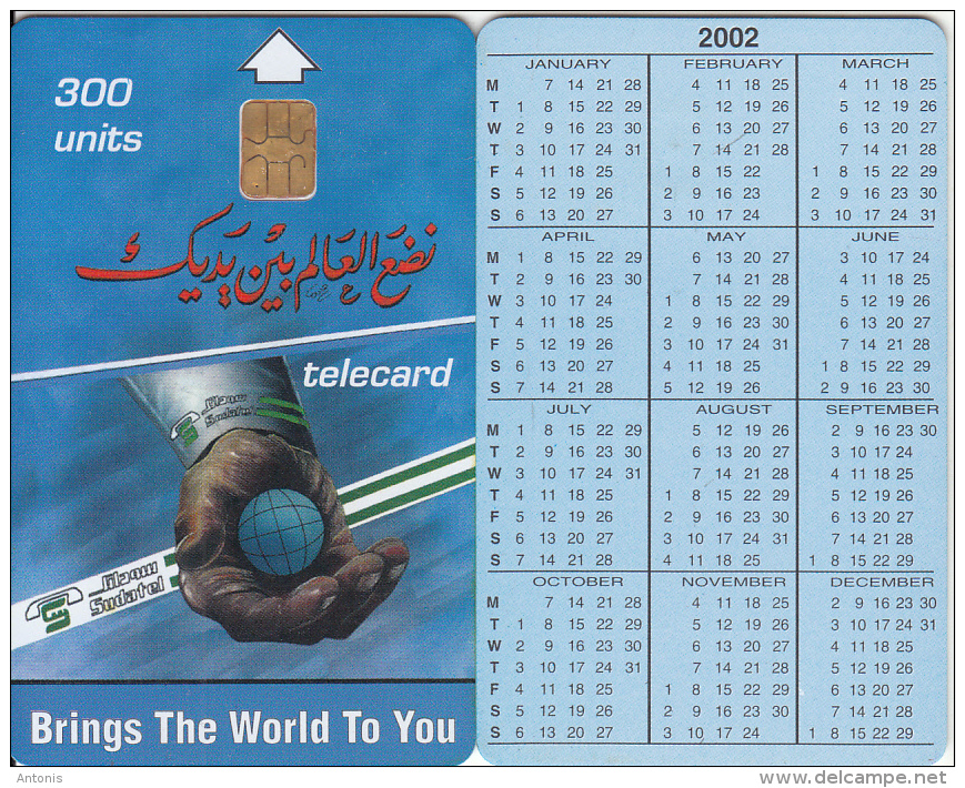 SUDAN - Calendar 2002, Sudatel Telecard 300 Units, Chip Siemens 35, Sample(no CN) - Sudan