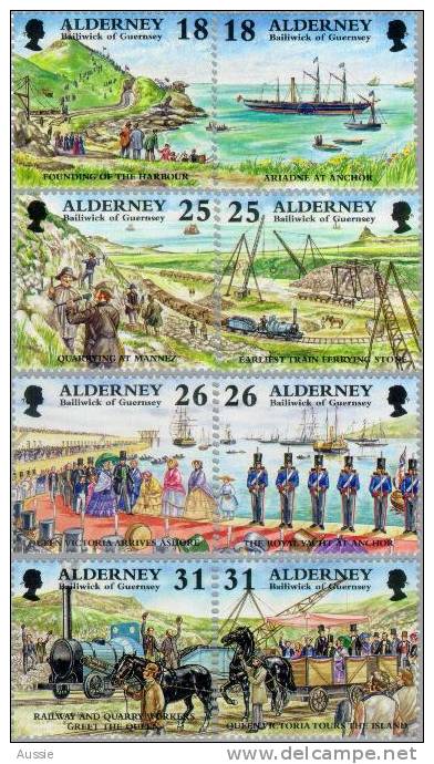 Aurigny Alderney 1997 Yvert 108-15 *** MNH  Cote 10,00 Euro Chemin De Fer Treinen - Alderney