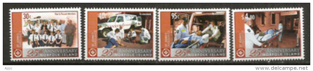 ILE NORFOLK.Ambulances Saint John, Réanimation & Transports De Malades. Yvert Nr 959/62. 4 Timbres Neufs ** Côte 12,50 € - Medicine