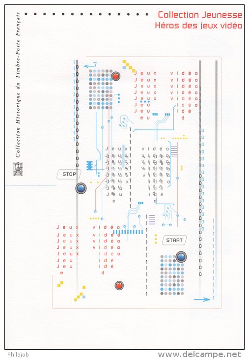 Document Officiel 2005 (4 Pages) N° 21 05 509 " HEROS DES JEUX VIDEO " N° YT BF 91 (Lara Croft Sims Mario Pac-Man). DPO - Unclassified