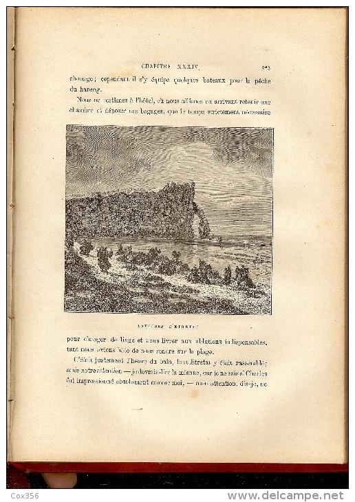 LIVRE DE DUNKERQUE AU HAVRE Par La PLAGE Orné De 79 Gravures Librairie De J.LEFORT 299 Pages. Imp En 1886 à LILLE - 1801-1900