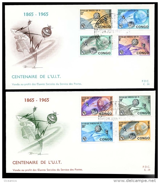 Congo (Scott No.534-41 - Earth And Satellites) Plie / FDC - FDC