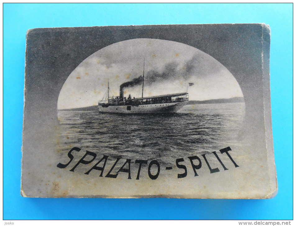 SPALATO - SPLIT .. Old Complette Set Of 12. Photos * Croatia * Old Steamboat On Cover Ship Schiff Nave Piroscafo Dampfer - Croatia