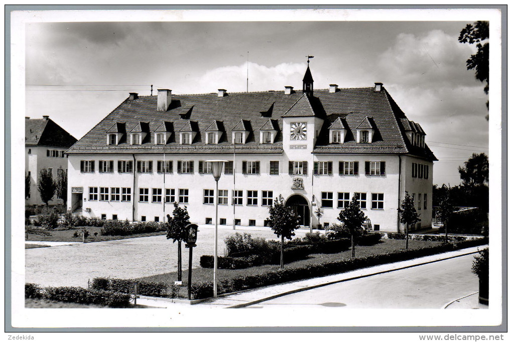1557 - Ohne Porto - Alte Foto Ansichtskarte Maxhütte Postamt Rathaus Gel 1955 TOP - Schwandorf