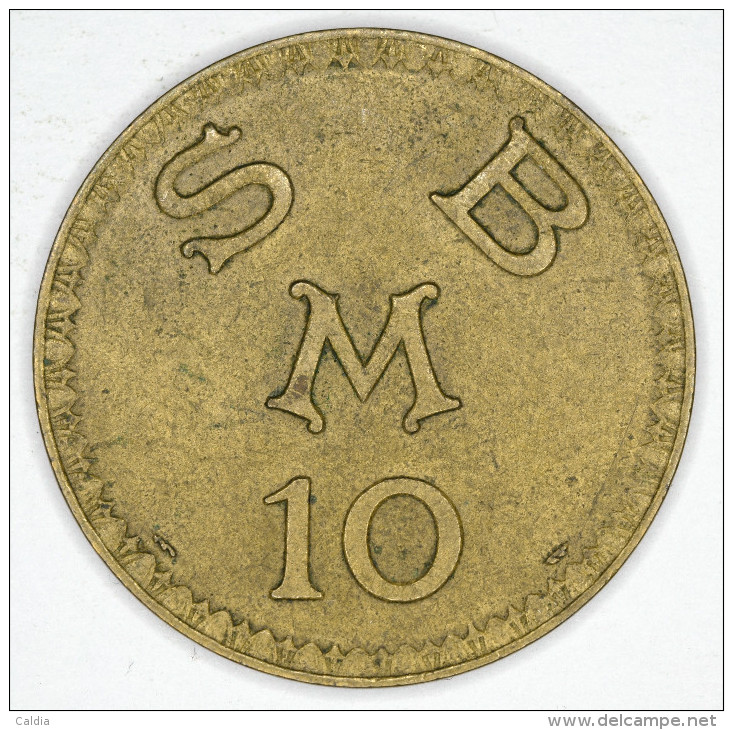 Monaco Jeton Token 10 FRANCS - ST DES BAINS DE MER - "" CERCLE Des ÉTRANGERS "" # 7 - Autres & Non Classés