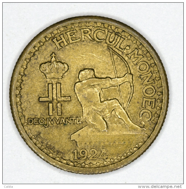Monaco 50 Centimes 1924  HIGH  GRADE - 1922-1949 Louis II
