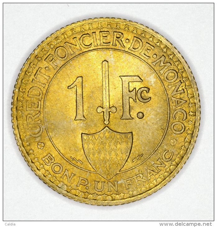 Monaco 1 Franc 1926 AUNC - 1922-1949 Louis II