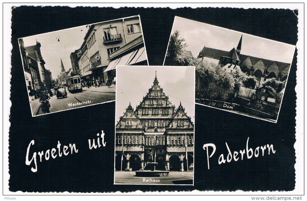 D6127   PADERBORN : Groeten Uit ( Multiview ) - Paderborn
