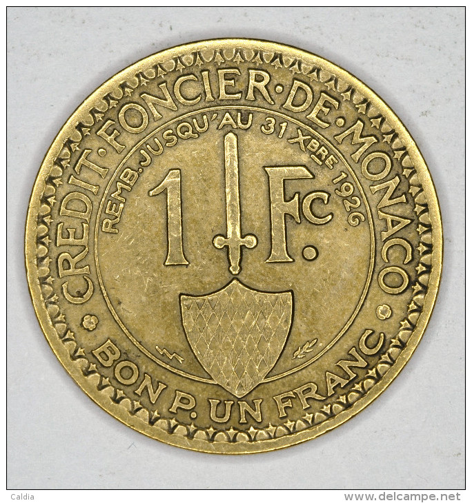 Monaco 1 Franc 1924 # 3 - 1922-1949 Louis II