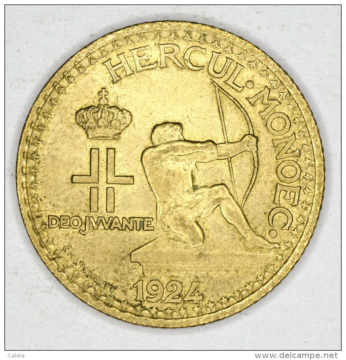 Monaco 1 Franc 1924 AUNC # 1 - 1922-1949 Louis II