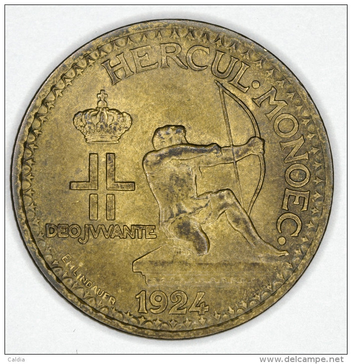 Monaco 1 Franc 1924 UNC # 2 - 1922-1949 Louis II