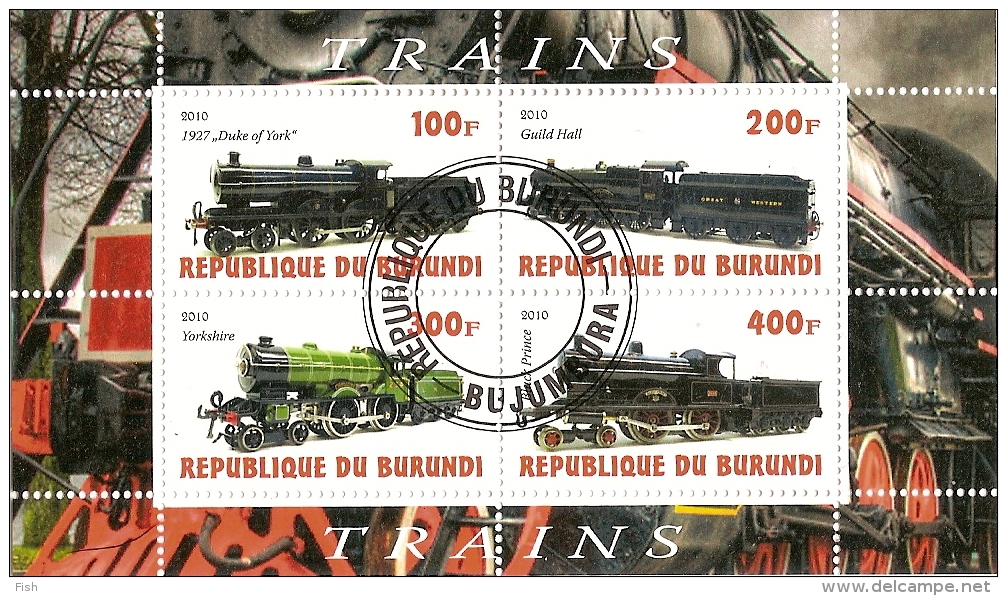 Burundi  & Classic Trains 2010 (7) - Usados