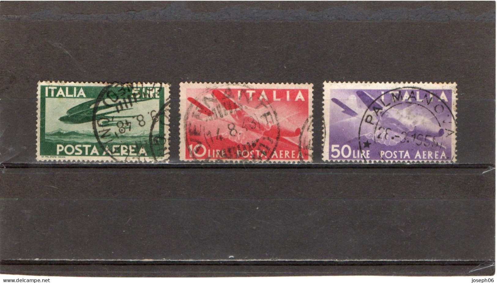 ITALIE   1945-47  Poste Aérienne  Y.T. N° 113  à  121  Incomplet  Oblitéré - Posta Aerea