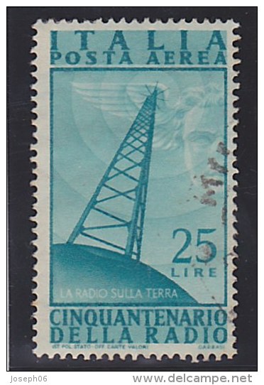 ITALIE   1947  Poste Aérienne  Y.T. N° 126  Oblitéré - Poste Aérienne