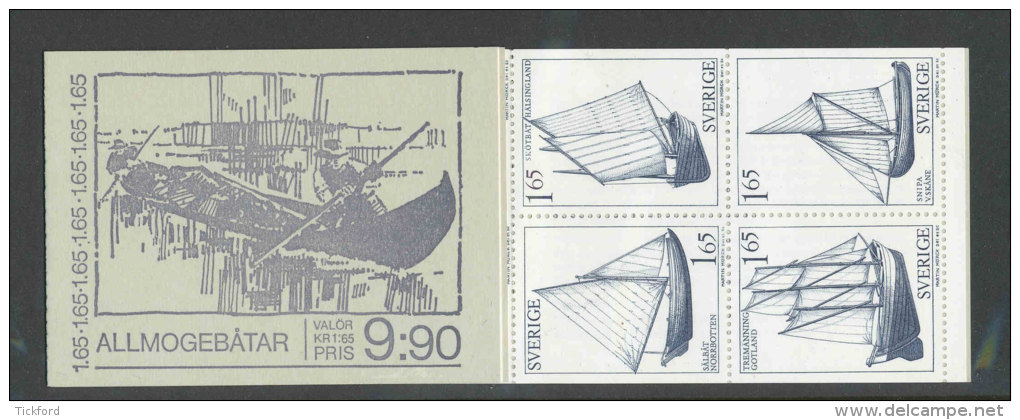 SUEDE 1981 - CARNET  YT C1134 - Facit H331 - Neuf ** MNH - Bateaux De Paysans De Différentes Régions - 1981-..