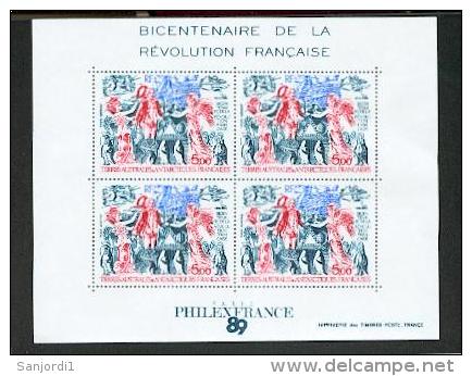 TAAF BF  1 Philexfrance 89  Neuf ** MNH Sin Charmela Faciale 3.05 - Blocs-feuillets