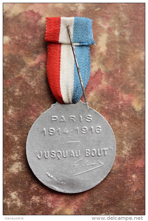 WWI - Belle Médaille Par Auguste Maillard "Général Gallieni / Paris 1914/1916" WW1 - Sonstige & Ohne Zuordnung