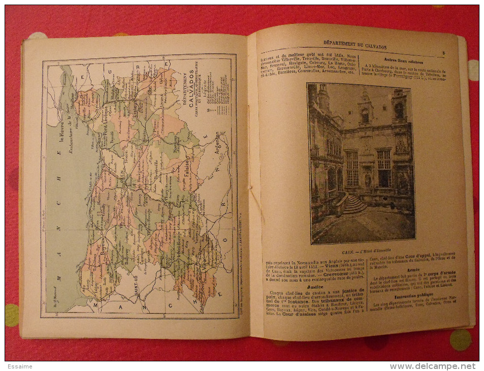 Calvados. Caen Bayeux Lisieux. Géographies Départementales De La France. Cartes. Vers 1890 - Normandie