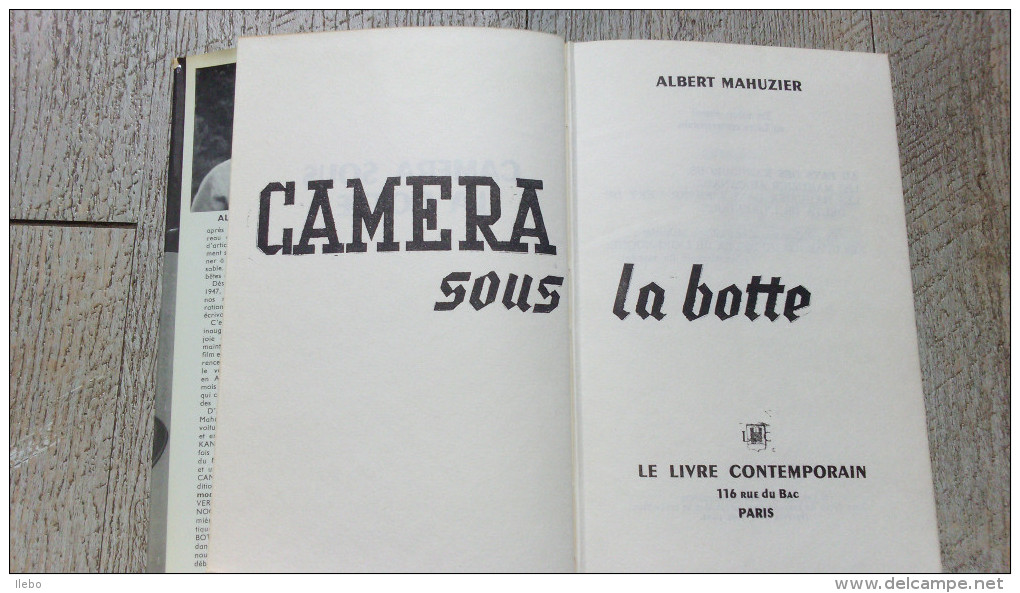 Caméra Sous La Botte De Albert Mahuzier 1961 Guerre Ww2 Occupation Paris Cinéma Photos - Guerre 1939-45