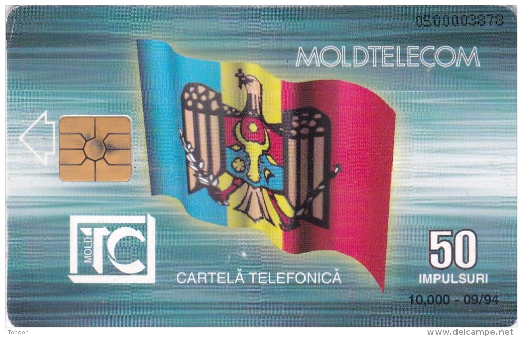 Moldova, MOL-M-01,  First Issue (09/94),  Monument, Stefan Cel Mare, 2 Scans.  Only 10.000 Issued - Moldavie