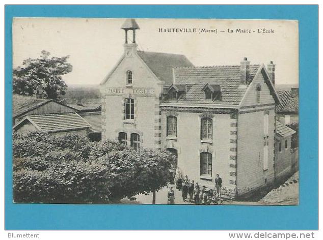 CPA La Mairie - L'Ecole HAUTEVILLE 51 - Other & Unclassified