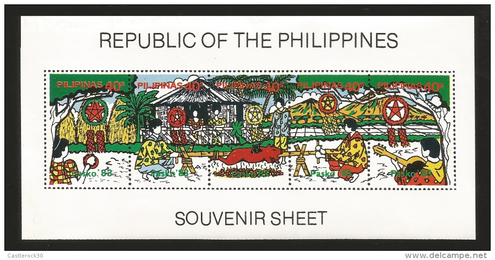 E)2008 PHILIPPINES, TRADITIONS, FOOD, MUSIC, SPORTS, S/S, MNH - Philippines