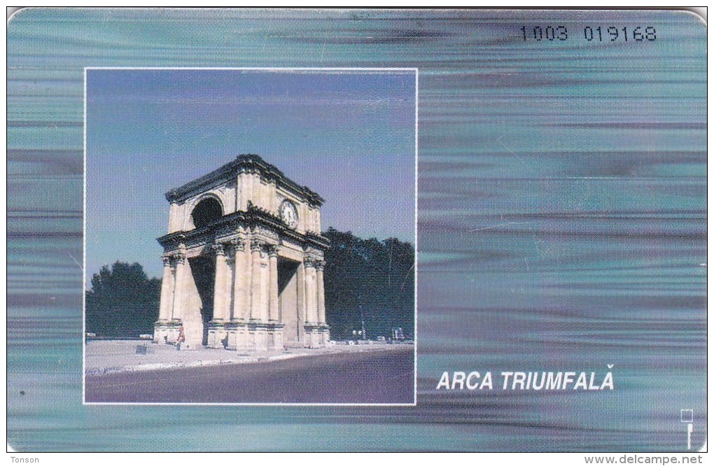 Moldova, MOL-M-15,  Fourth Issue (12/97), Triumphal Arch, 2 Scans. - Moldova