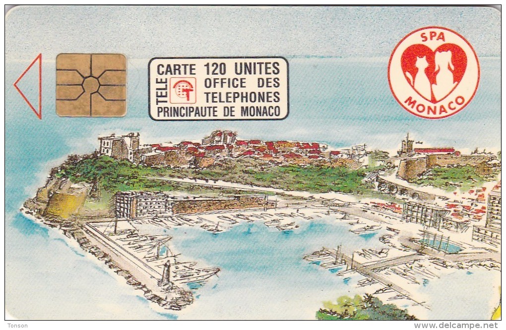Monaco, MF23, 120 Units, Société Protectrice Des Animaux, Dog, Cat, 2 Scans. - Monace