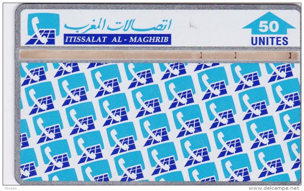 Morocco, MOR-28l, 50 Units, Phone Pattern, 2 Scans.   Control Number : 804B - Maroc