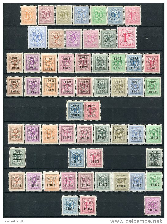 Belgique                   Lion Héraldique   Timbres  **  Avec Et Sans Surcharge - Collections