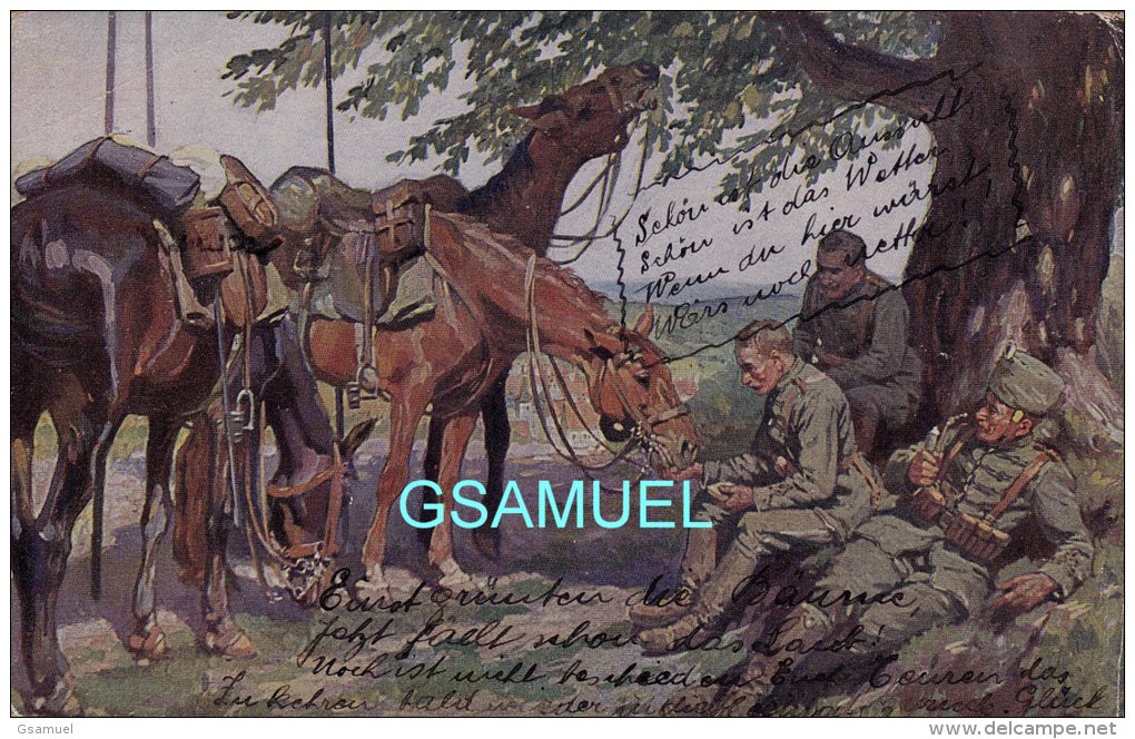 Guerre 1914-18 - Treue Freunde - (Cachet - Marcophilie). - (voir Scan). - War 1914-18