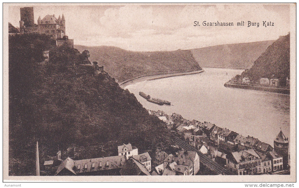 Alemania--St.Goarshausen Mit Burg Katz - Castillos