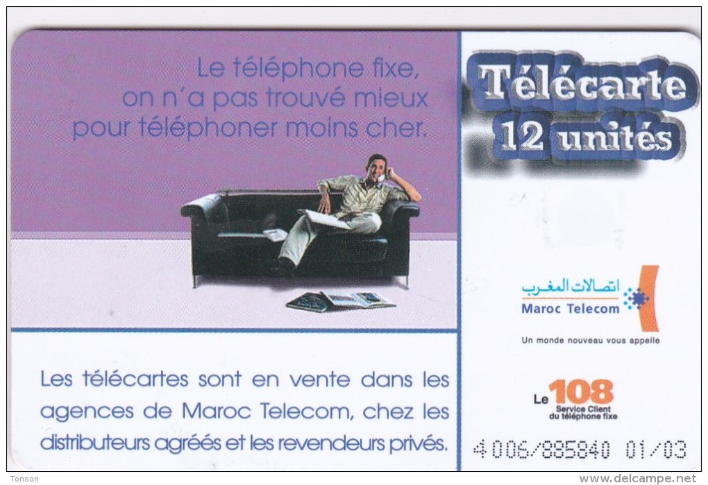 Morocco, Maroc Telecom, Orange Phone Cabin 18 (01/03), 2 Scans. - Marokko