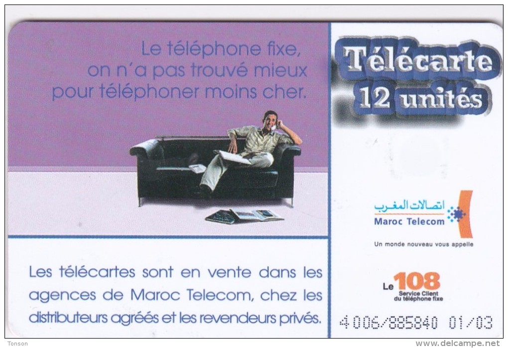 Morocco, Maroc Telecom, Orange Phone Cabin 18 (01/03), 2 Scans. - Maroc